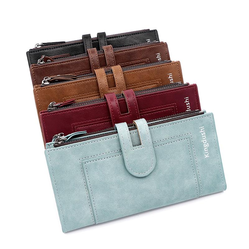 Portefeuille Long Mode Femme - Style Européen Américain Cuir PU Multi-Cartes, Poche pour Téléphone Incluse