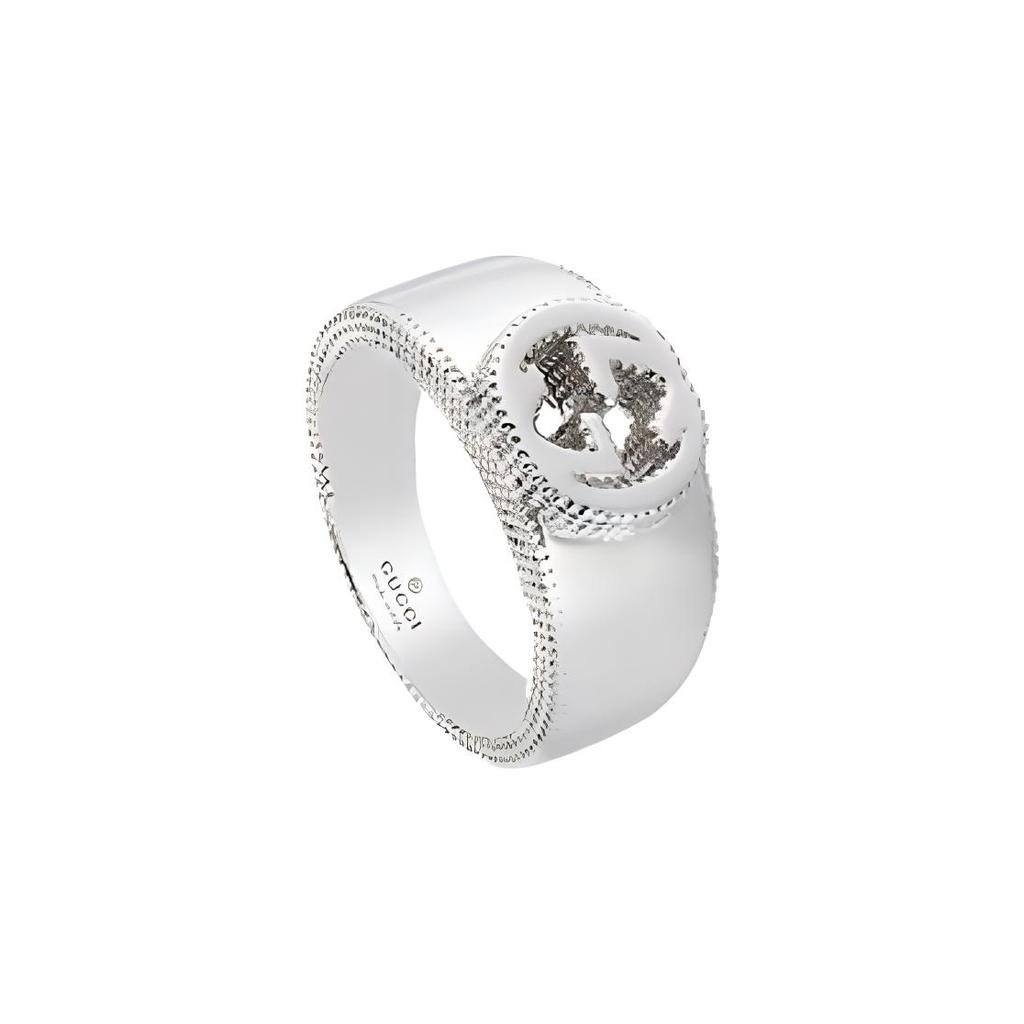 Gucci Interlocking Double G Silver Ring Unisex rings 479228-J8400-8106