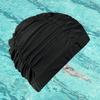 Fabric Swim Caps for Short Hair Long Hair, Nylon Cloth Swimming Caps Elastic Swim Caps Comfort Swim Hats for Women Man
