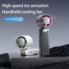 Portable Handheld Fan, USB Rechargeable Digital Display Fan, Foldable Desktop Fan, Cooling & Ice Compress Hanging Neck Fan with Lanyard