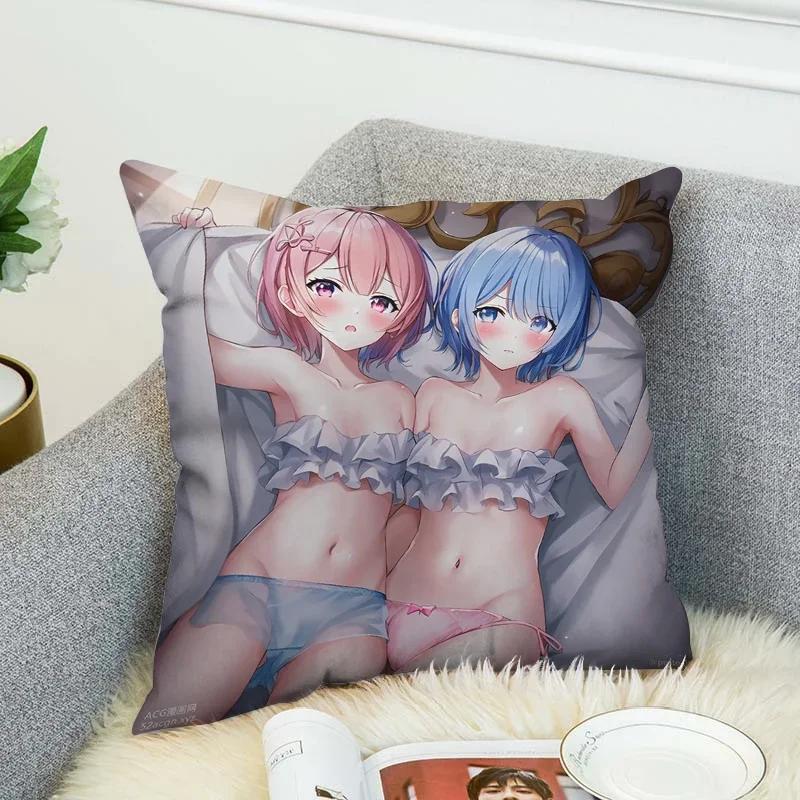 Pillowcases for Pillows Anime Pillow Cover 40x40 Pilow Cases Decorative Cushion Covers Pillowcase Cushions Home Decor Sofa