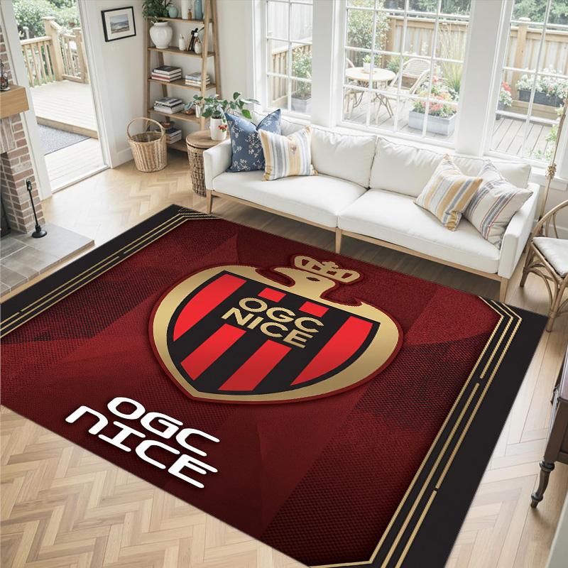 OGC Nice FC Design Crystal Velvet Carpet Cozy Non?Slip Printed Rug For Bedroom Living Room Entrance