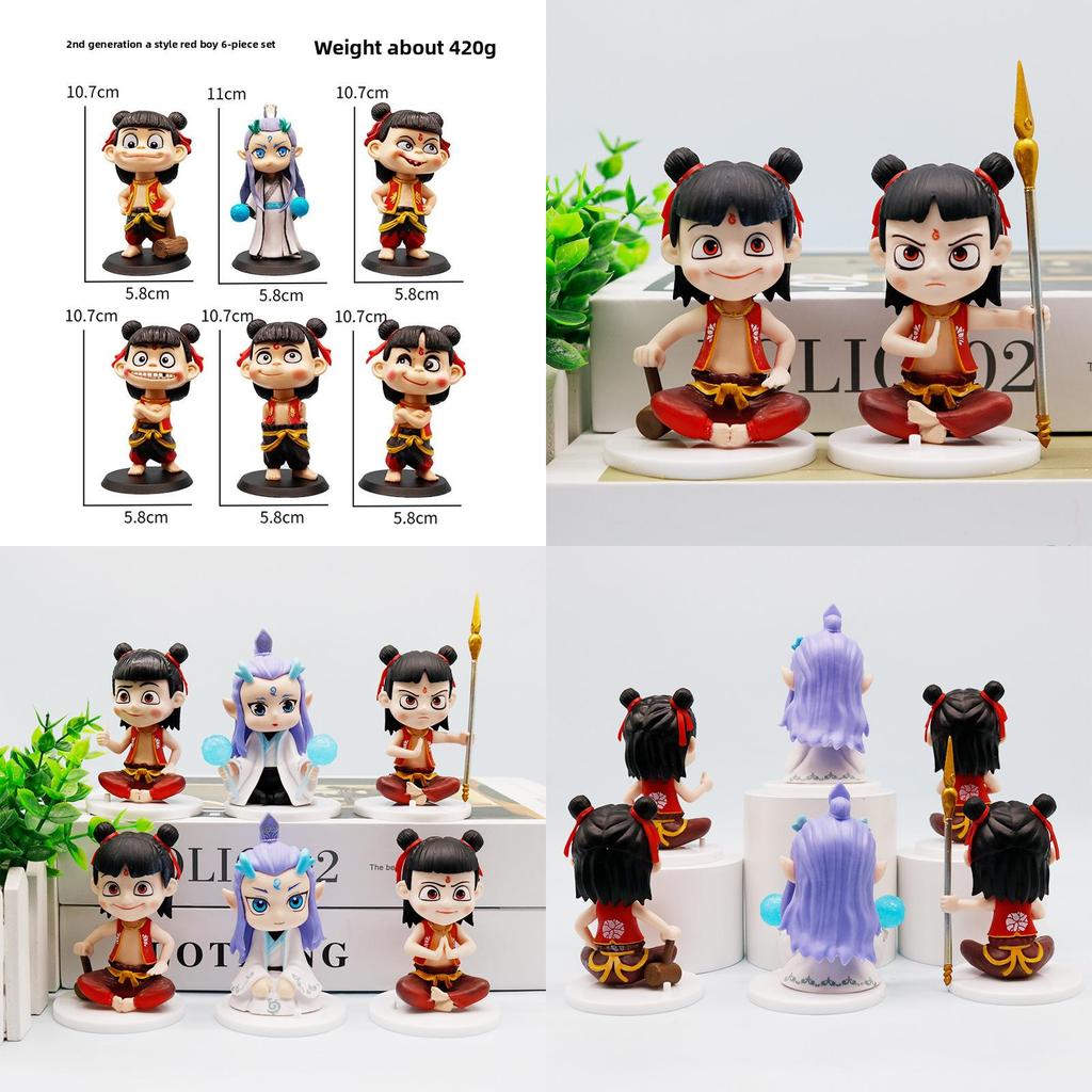 Nezha Series Pvc Blind Box Figures With Assembly For Collectors Display And Kids Room