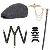 Gatsby 1920s Men's Top Hat, Pocket Watch & Bow Tie Set