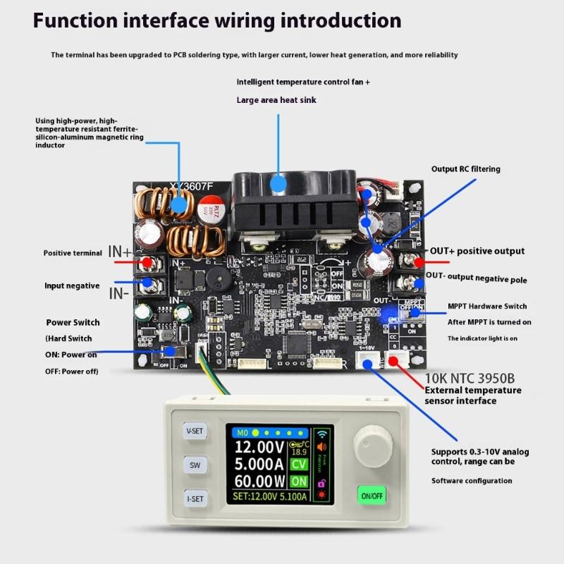 Upgrades Digital Controlled Power Supply 252W 7A Output Constant Electric Current Regulation for Charging Testing Lab