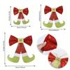 Christmas Bow Red Green Glitter Style Festive Holiday Christmas Tree Wreath Home Decor Gift Ornament Christmas Party Accessory