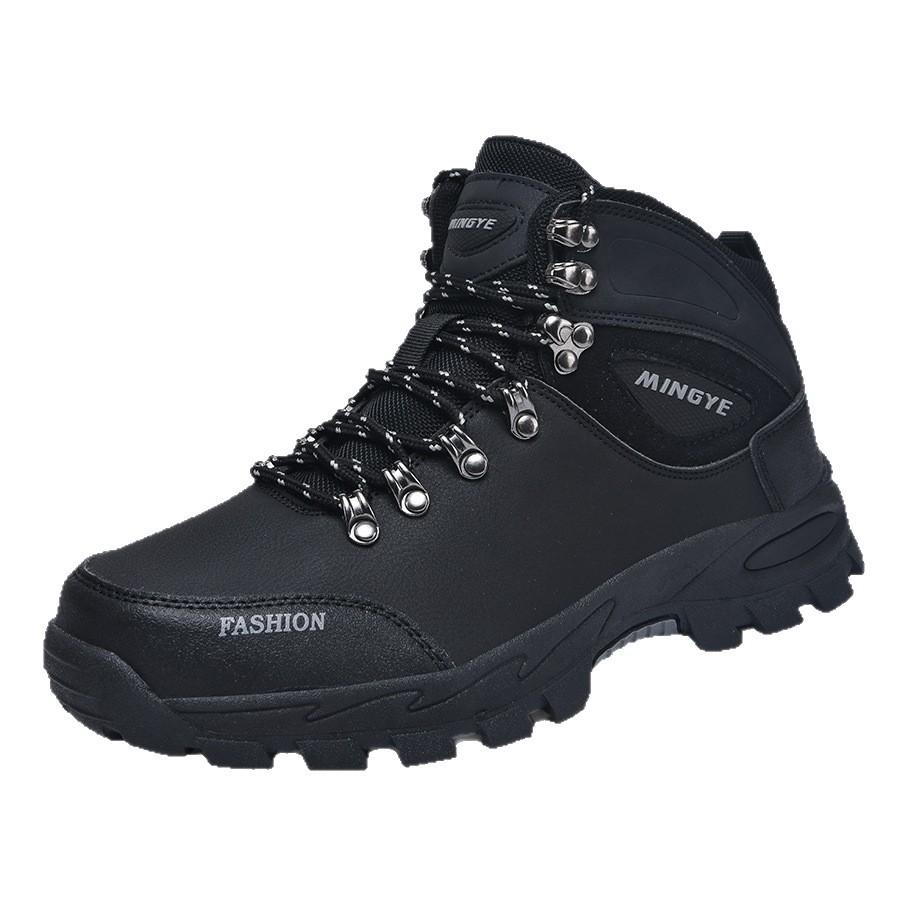 Men's Shoes Hiking High Top Leather Surface Outdoor Anti Slip Off-road Sports Large Size