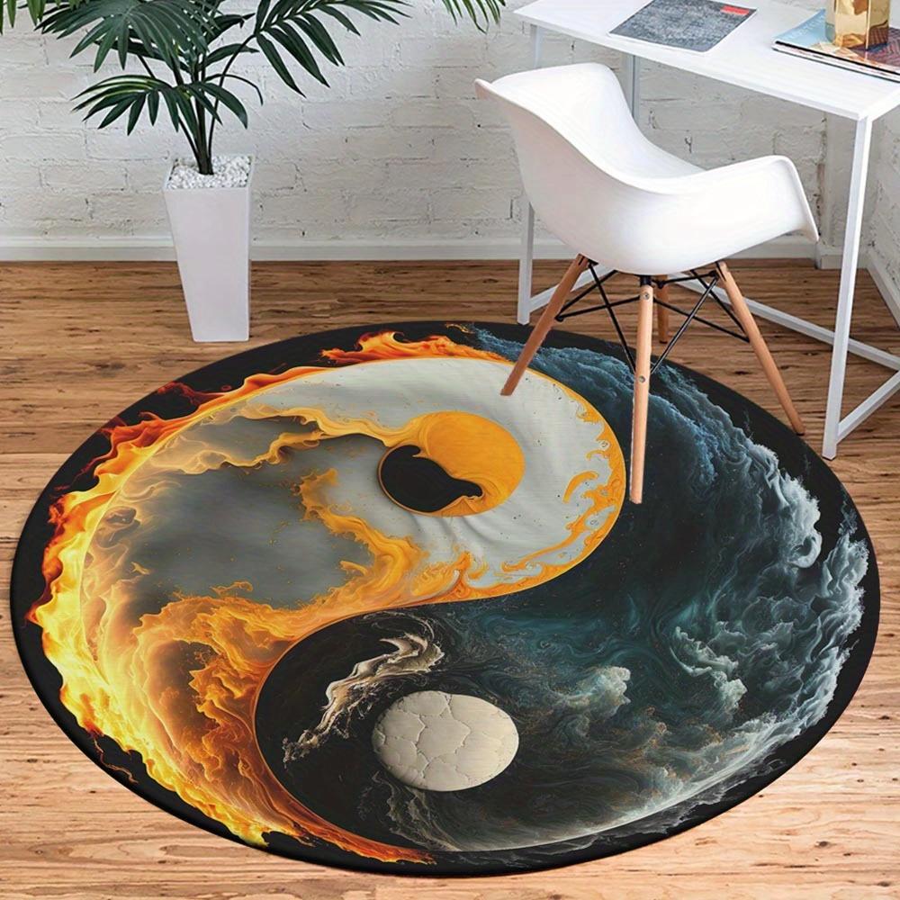 

1pc Retro 2165162601 Pattern Round Floor Mat, Non-slip for Living Room Bedroom Chair Carpets Home Decor Gifts, Home Decor Room Decor Outdoor 80cm by 80cm