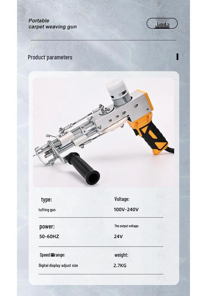 Two-in-One Tufting & Carpet Weaving Electric Gun Kit