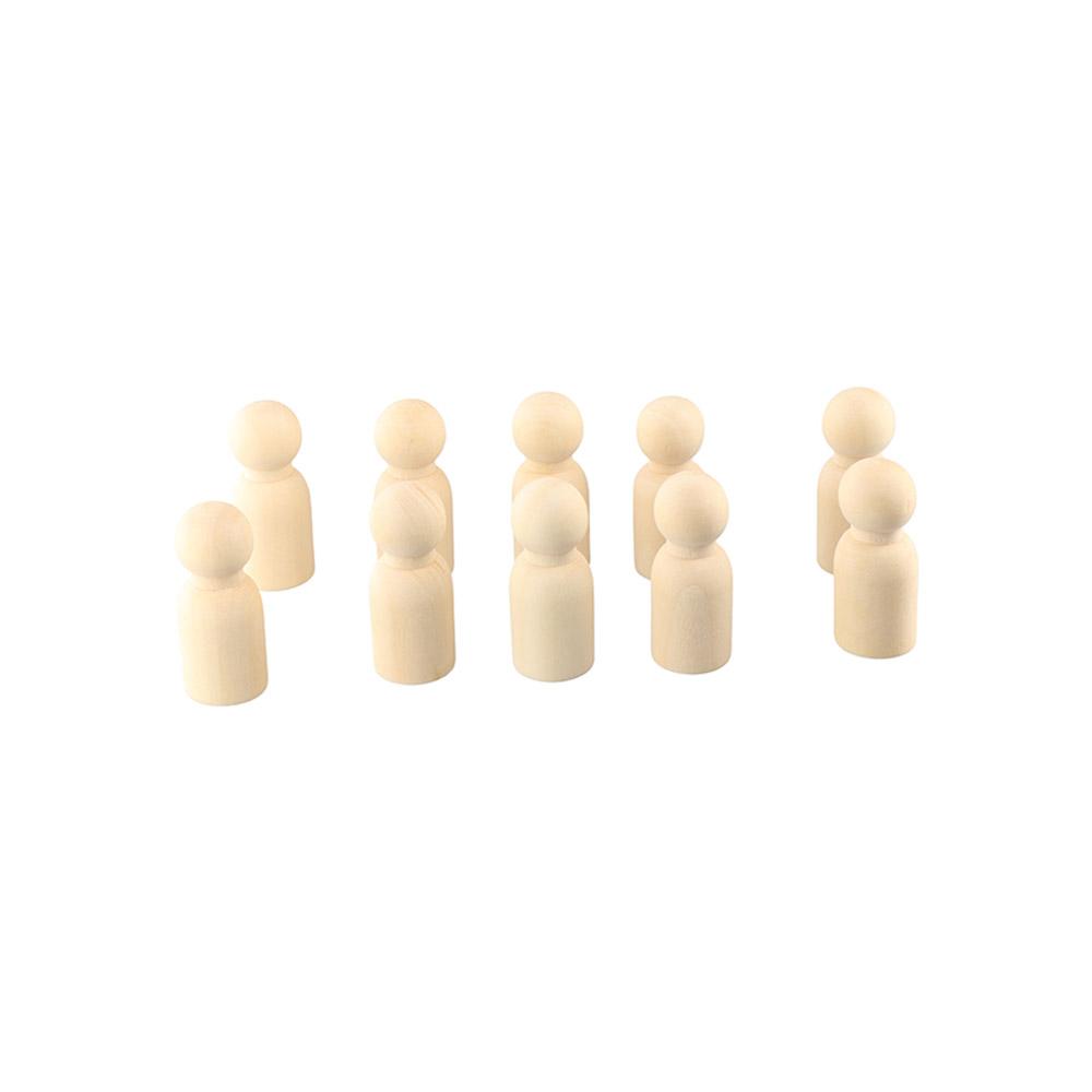 Wood Puppets Handmade Male Female Wedding Decoration Unpainted Figures Wooden Peg Doll Wood Crafts
