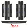 9PCS Car Door Sills Guards Stickers Film Anti Scratch Carbon Fiber Protector Scuff Pedal Cover Auto Accessories