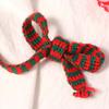 Handmade Christmas Knitting Ribbon Classical Stripe Ribbon Woolen Yarn Ribbon  Christmas Decoration