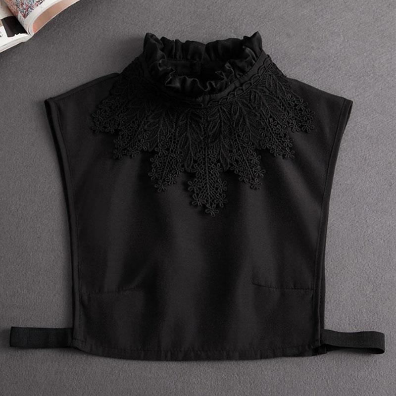 Fashionable Cotton Lace False Collar Shirt, Women's Detachable Collar Shirt, False Tie, Lapel Shirt Top