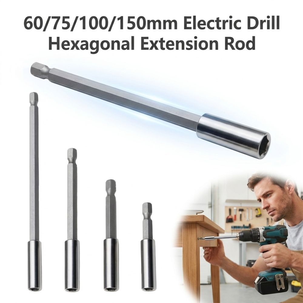Magnetic Hexagonal Extension Rod 60/75/100/150mm Drill Bit Extension Rod  Power Tool Accessories