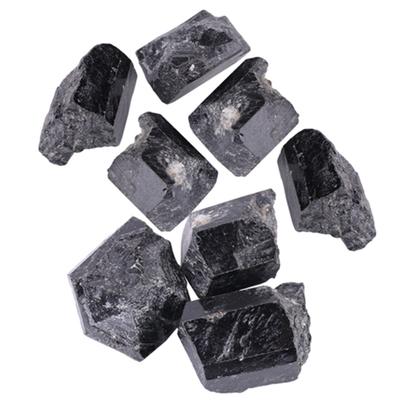 1 ks přírodní černý křemenný krystal turmalín drsný horninový minerál léčivý kámen