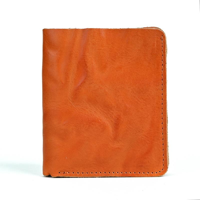 

Retro Tanned Cowhide Men s Wallet with A Top Layer Made of Pure Leather and Distressed Folds, Featuring A Simple Vertical Design and Versatile Wallet