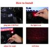 Car USB Star Night Lights Interior Ceiling Lights Atmosphere Light USB Interior Laser Light Car Atmosphere Decorative Lights