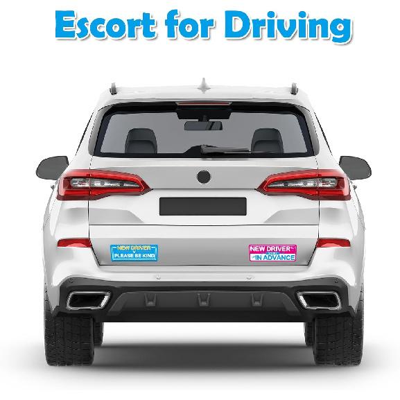 4Pcs Student Driver Magnetic Car Stickers For Beginners, New Magnetic Student Driver Stickers Signs For Car, Bumper Safety Decoration Supplies,