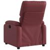 Recliner Chair Burgundy Synthetic Leather