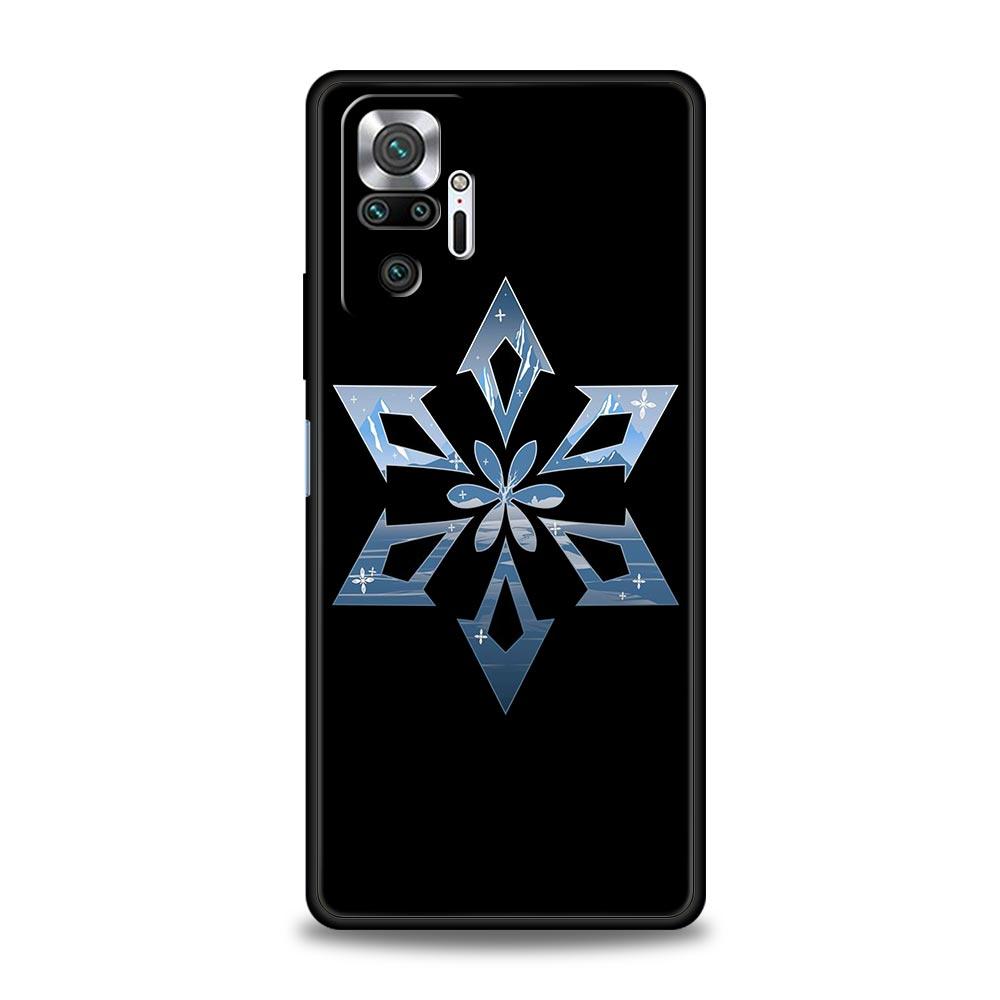 Roztomilé logo Genshin impact pro pouzdro na telefon Xiaomi Redmi Note 11 10 9 8 Pro 10S 9S 7 8T 9T 9A 8A 9C K50 K40 Gaming 11T 5G Soft Cover