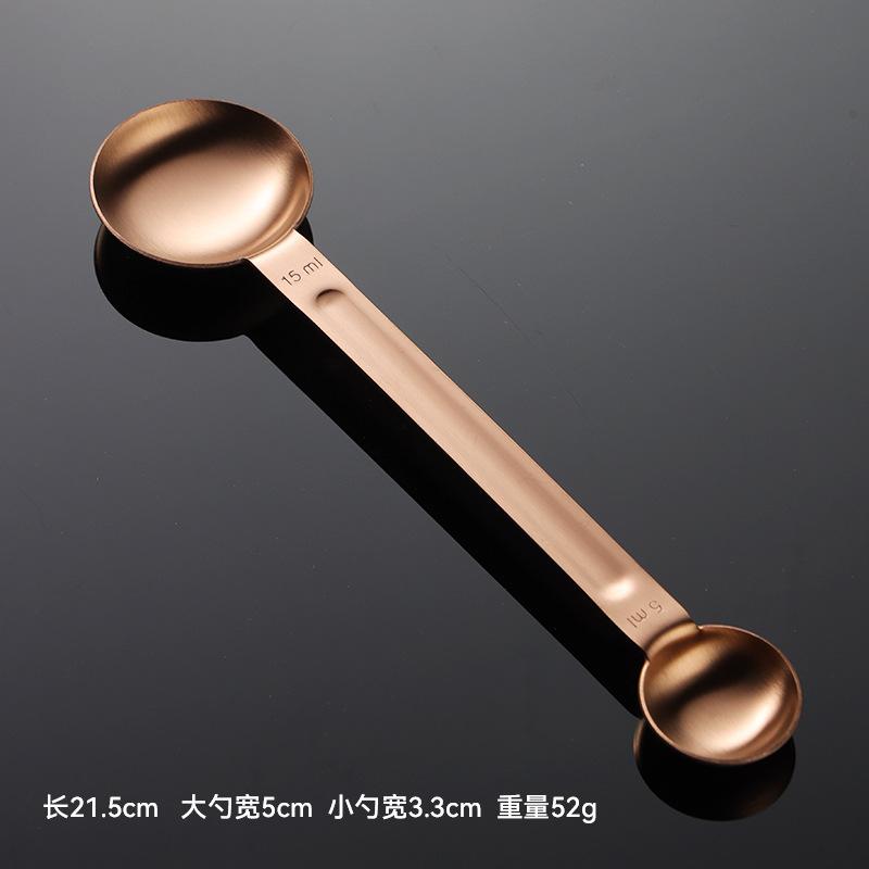 430 stainless steel double-ended measuring spoon 15ml5ml size, baking measuring tool, dosage spoon model