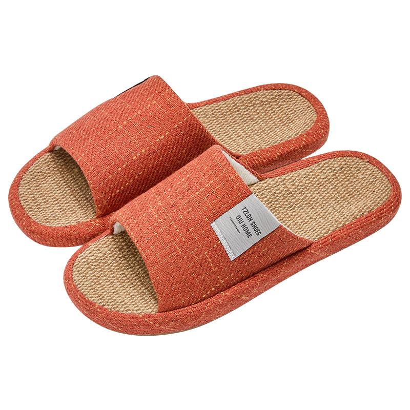 Damen Hausschuhe Leinenstoff Schlappen Bequeme Rutschfeste Hausschuhe Atmungsaktive Herren Freizeit Hausschuhe
