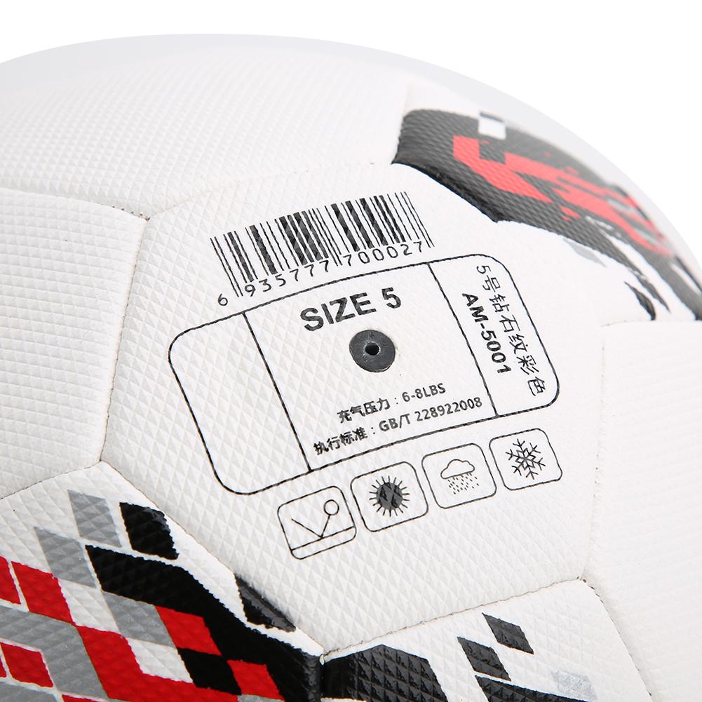 PU Size 5 Adult Game Football Scooer Ball Training Sport Equipment Accessorywhite Red