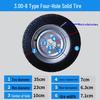 Electric Handcart Tricycle with Solid 3.00-8 Puncture-Proof Tire and Gray Hopper