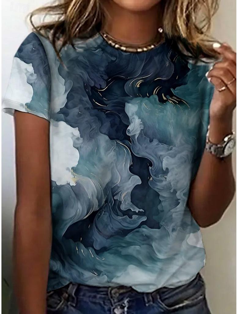 Summer Beautiful Flower 3D Print T-shirts Women Streetwear Casual Fashion Y2k Short Sleeve T Shirt O-neck Tees Tops Clothing