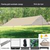 Heavy-Duty Black Oxford Cloth Tarp: Portable, Rainproof, Sunshade for Outdoor Camping, Picnic, Beach, Courtyard