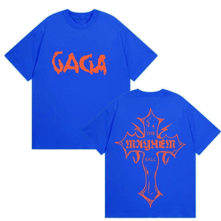Lady Gaga The Mayhem Ball Album 2025 Print T-Shirt Unisex Women Summer Harajuku Vintage Oversized Cotton T Shirt Hip Hop Streetwear