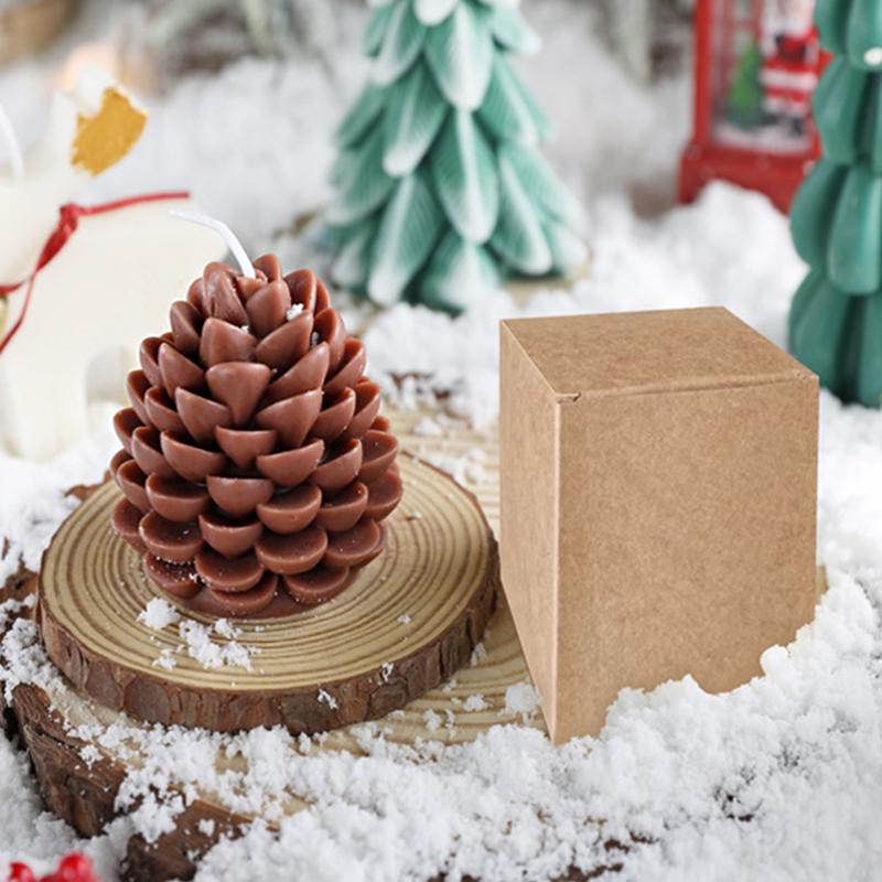 1PC Fragrance Ornaments Party Soybean Wax Blend Gifts Stereo Christmas Ornament Simulation Pine Cone Home Decor 2 Colors