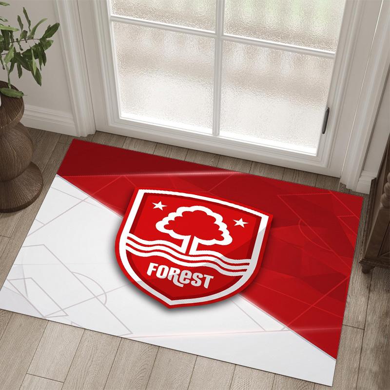 Nottingham Forest Design Kristall Samt Teppich Gemütlich Nicht?Rutschfester Teppich mit Aufdruck für Schlafzimmer Wohnzimmer Eingang