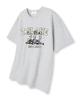 TI.GLAKE Two Dog Oversized Short Sleeve T-Shirt Light Gray