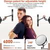 9 Wall Mounted Lighted Makeup Mirror4000mAh Rechargeable Double Sided 1X 20X Magnifying Mirror with Light Touch Dimmable Extend