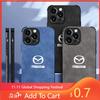 2025 Hot Fashion Car For Mazda Logo Suede All Inclusive Phone Case For iPhone 16 15 13 14 12 Pro Max Mini 8 XR XS 16 Plus 15Pro