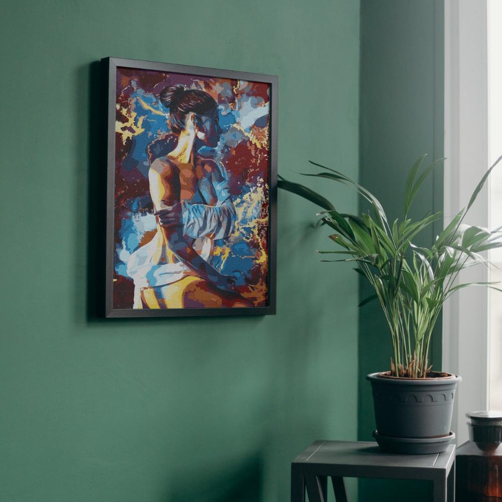 Malowanie Po Numerach Z Ramą Obrazy Do Malowania - W Świetle Złota 40X50 Cm