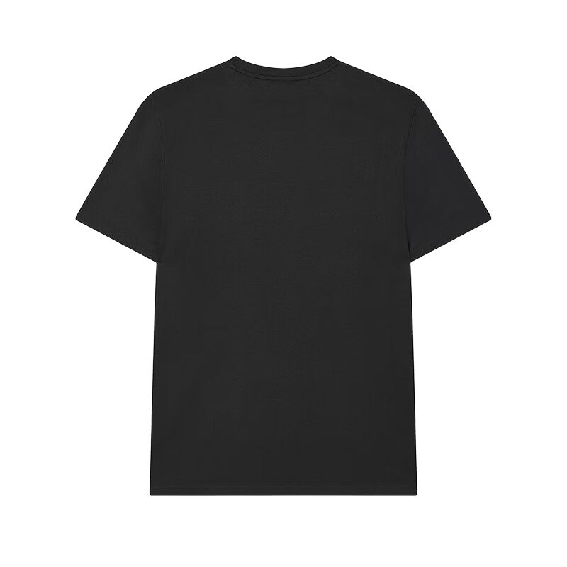 Fila Original Solid Color Logo Embroidered Comfortable Lightweight Breathable Short Sleeve Round Neck T-Shirt Unisex T-Shirts Black F51M519101F-BK
