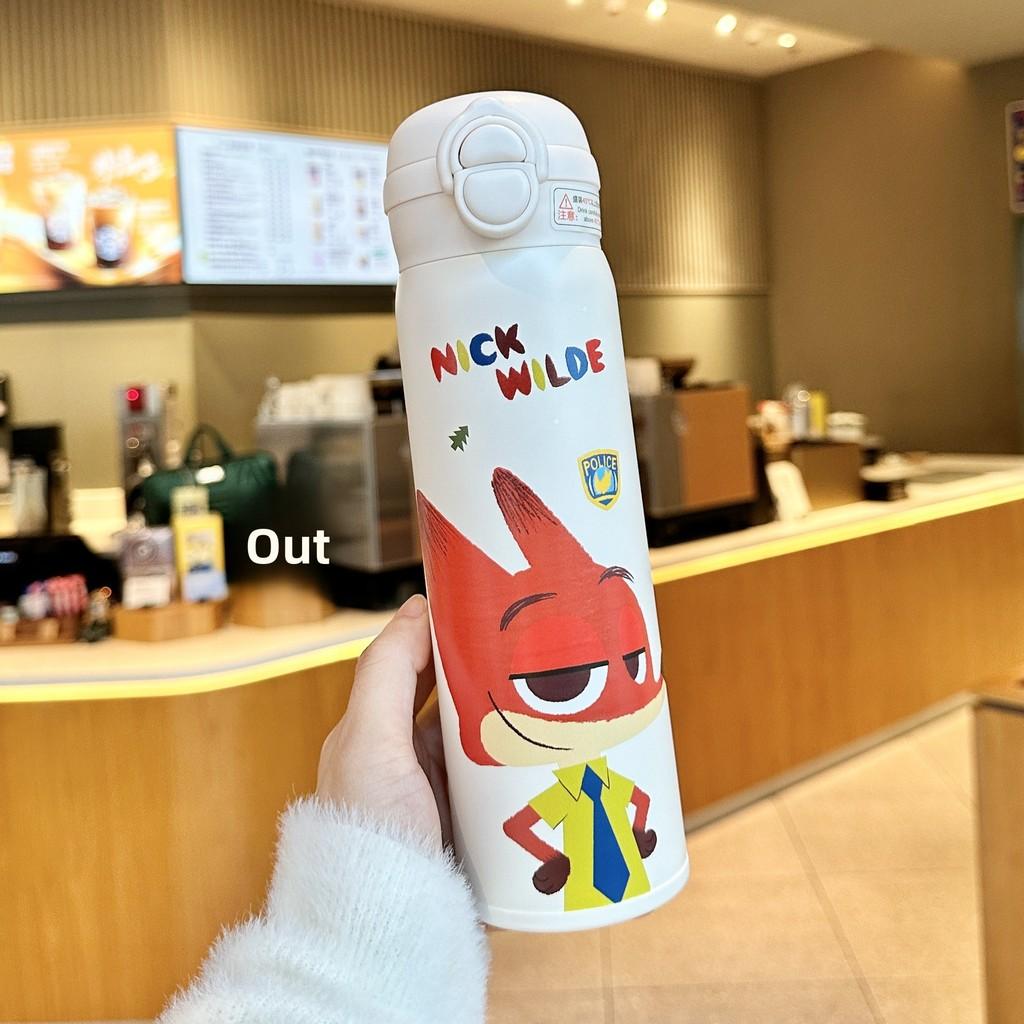 Mickey Mouse Kids Insulated Water Bottle With Straw Lock For School Portable Drinkware