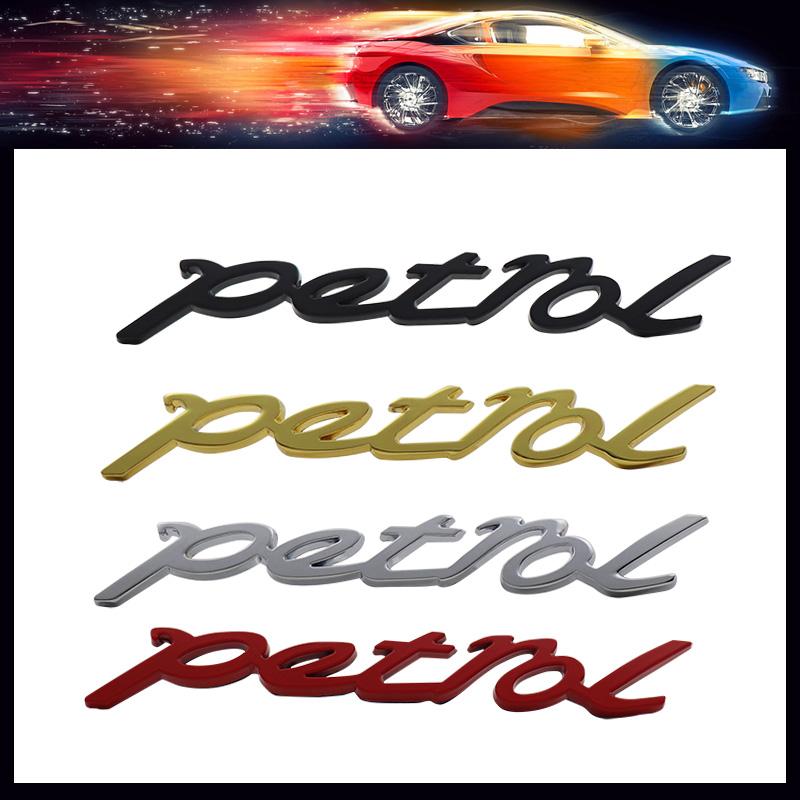 Auto Styling 3D Benzin TURBODIESEL Öl Metall Chrom Zinklegierung Emblem Logo Auto Plakette Karosserie Kofferraum Kotflügel Emblem Autozubehör