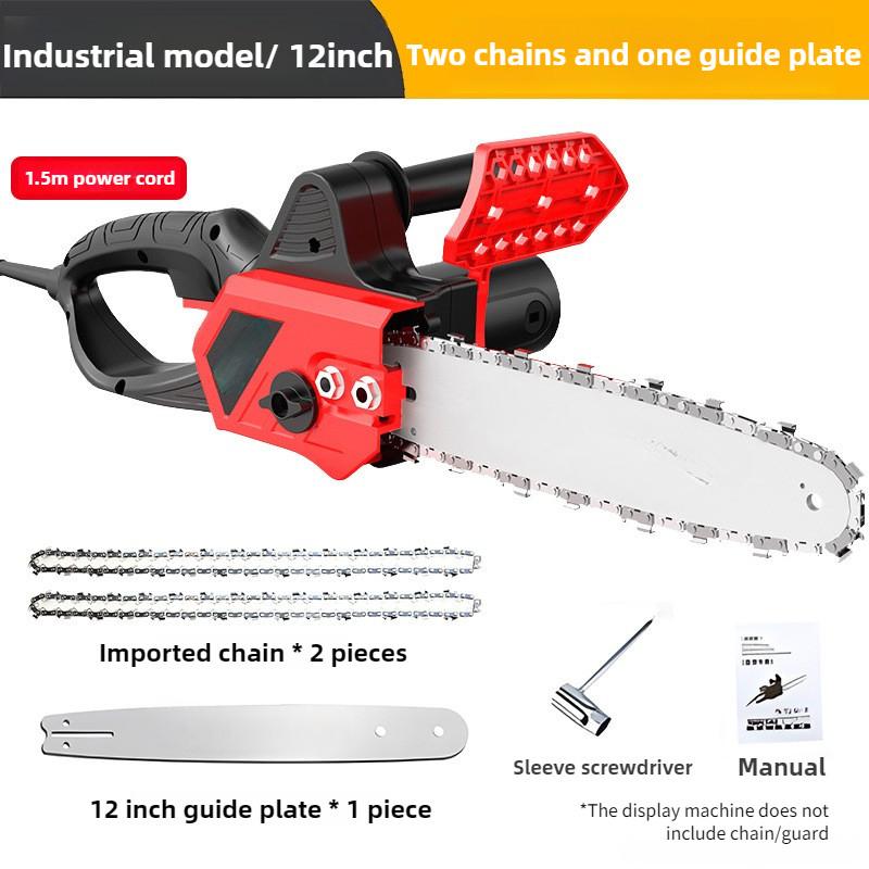 12 Inch/16 Inch High Power Electric Saw Household Multifunctional Electric Chain Saw Cutting and Logging Power Tool