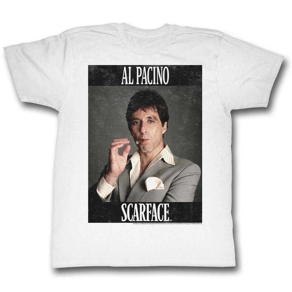 Adult Unisex Al Pacino Scarface (1983) Movie Tony Montana Framed Photo 100% Cotton T-shirt Mens Tees Top 3XL