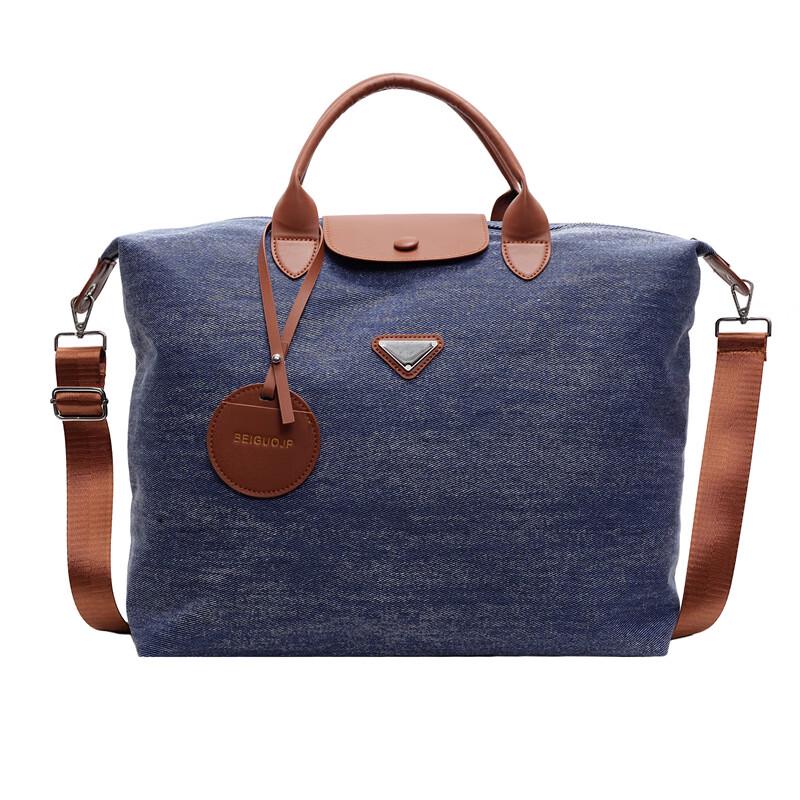 

Unisex Denim Crossbody Duffle Bag One Size