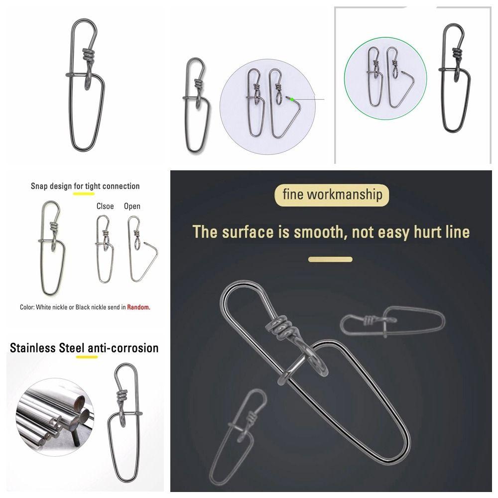 

Metal Fishing Snap Swivels Double Lock Snap Fishing Hook Lure Connector Fishing Tools