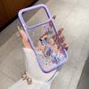 Bling Glitter Butterfly Phone Case for IPhone 17air 16 12 13 14 15 Pro Max Transparent Candy Color Epoxy Silicone Back Cover