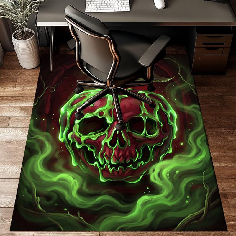 1PC Custom Name Green Poison Apple Theme Floor Mat Ideal for Living Room, Game Rooms, Office, Bedroom,Floor Mat Playful Design199