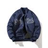 Men's Windproof Printed Baseball Collar Jacket - Casual Outdoor Workwear for Spring & Autumn