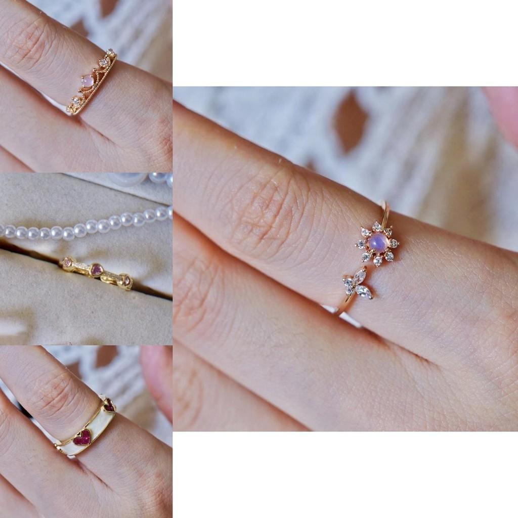 Trendy Rainbow Colored Adjustable Open Ring For Women With Geometric Design And High-end Aesthetic