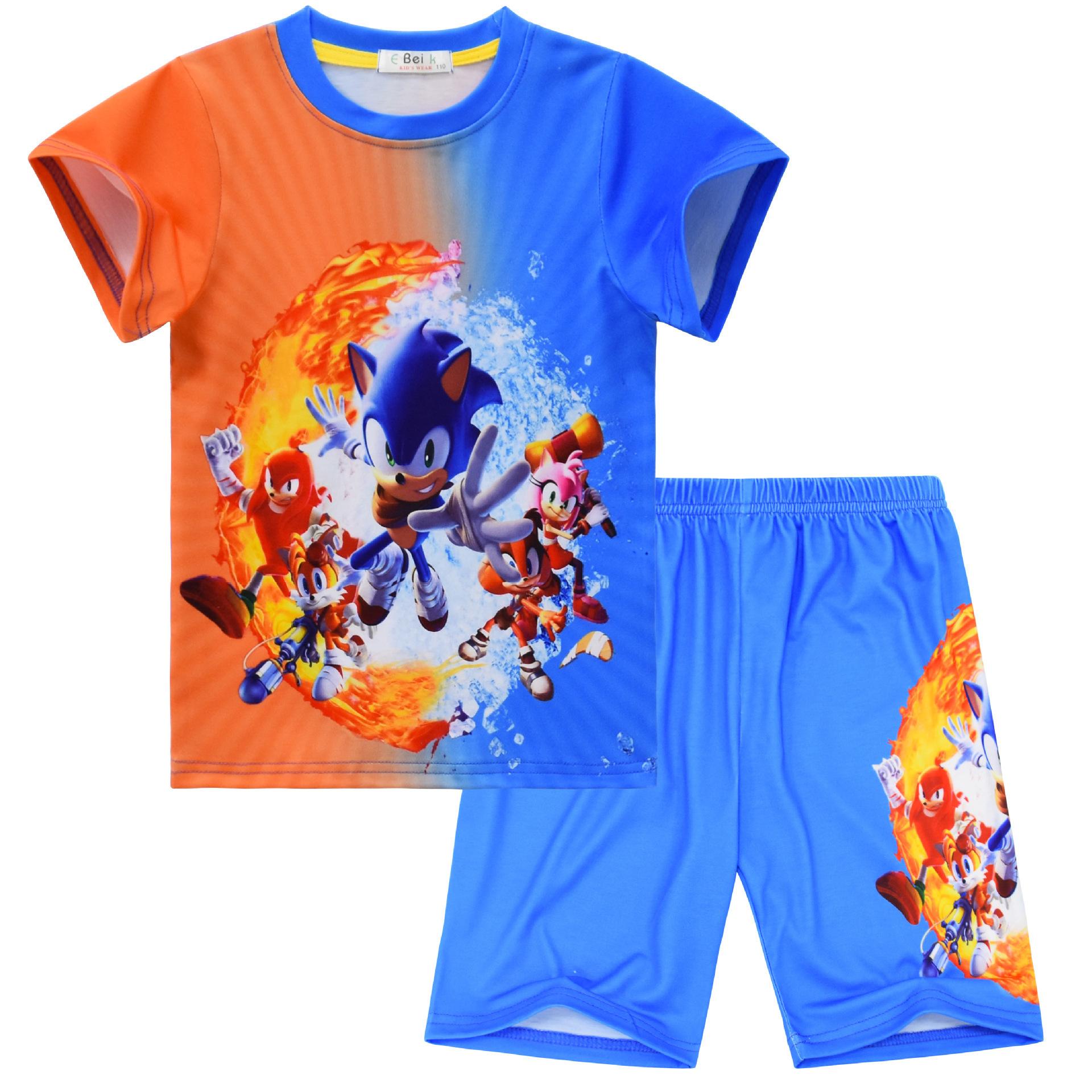 Digital Printing, Cartoon Digital Printing Clothing, Children S Short-Sleeved Suit, Loungewear Suit 842 100
