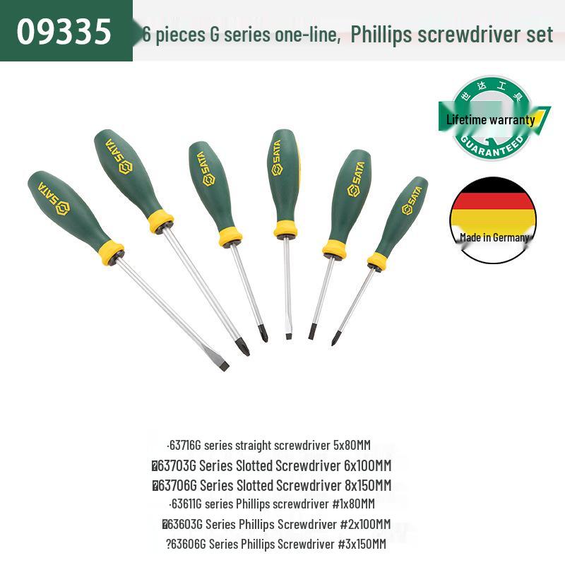 Sata One-Piece Phillips Screwdriver Set (Models: 09335, 63716, 63703, 63706, 63611, 63603, 63606)